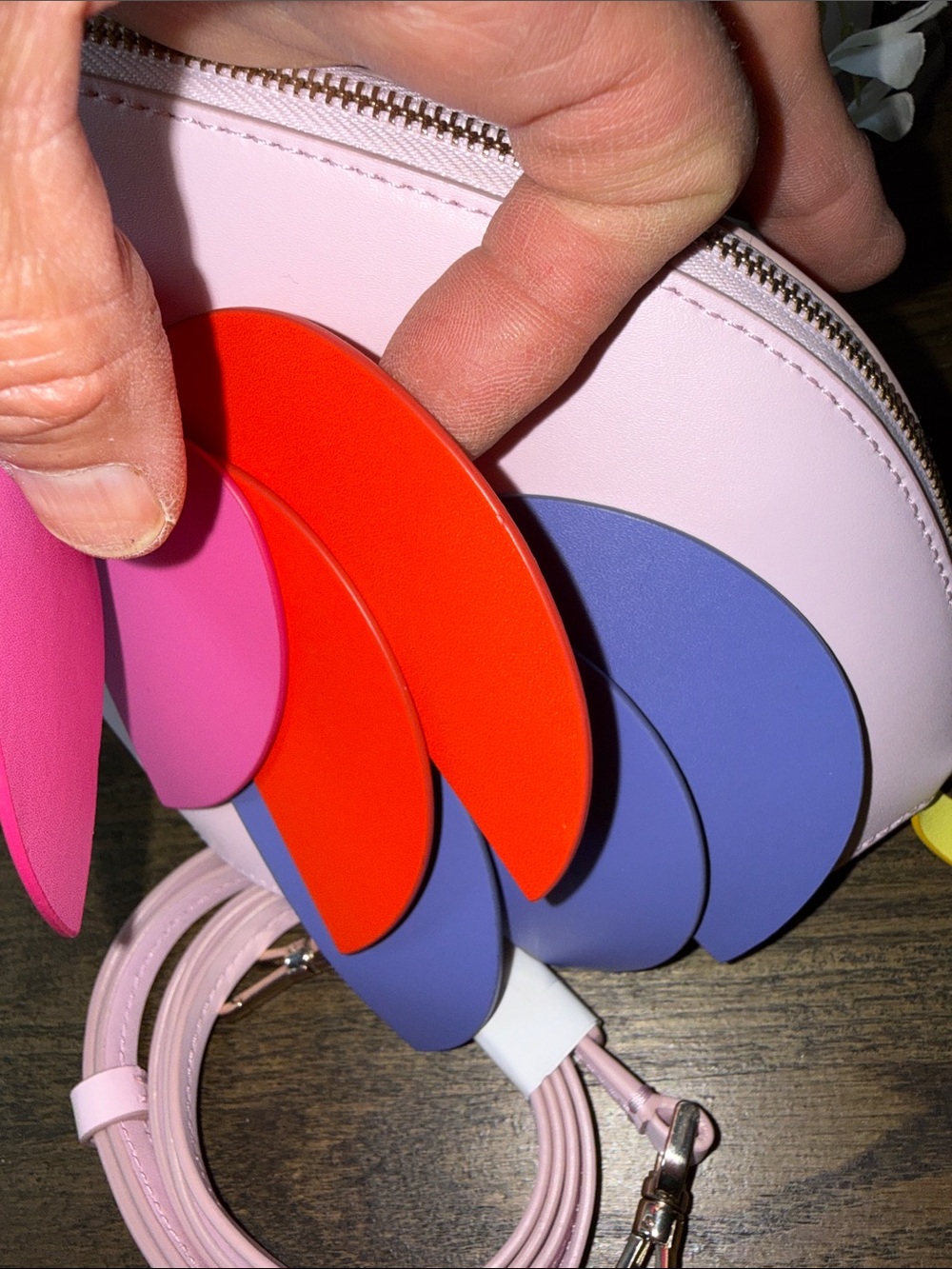 kate spade Pink Parrot Crossbody Bag with Red & Purple Feather Accents - Picture 6 of 11